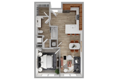 1 bed 1 bath at The Waverly at Winter Haven Apartments, Winter Haven, Florida